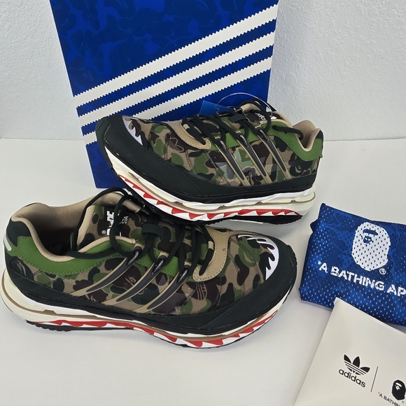 adidas x BAPE Adistar Hrmy Sneakers Camo KJ8850 World Cup Pack Size 10